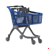 Plastik Market Arabası Polycart P130 - 130 Litre Mavi