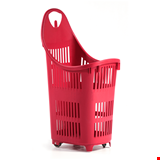 Tekerlekli Market Sepeti SuperBond 90 Litre 4 Teker  Kırmızı