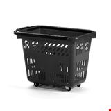 Tekerlekli Market Sepeti 54 Litre Siyah