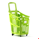 Tekerlekli Market Sepeti Shop&Roll 65 Litre Yeşil