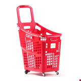 Tekerlekli Market Sepeti Shop&Roll 65 Litre Kırmızı
