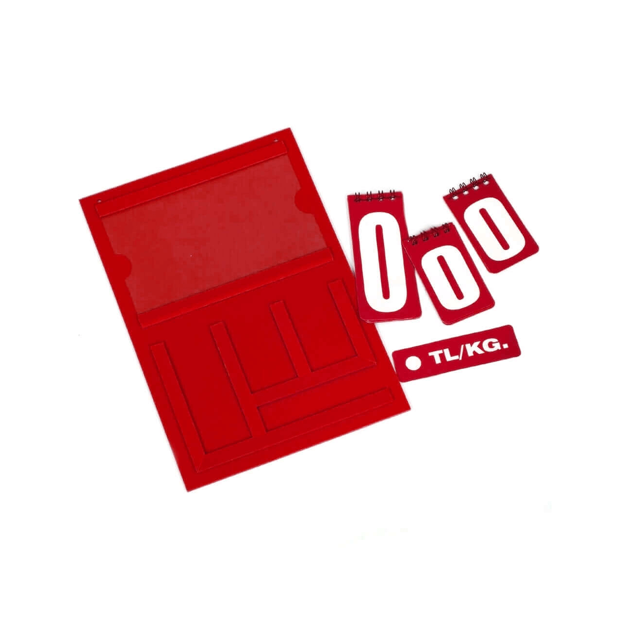 Resimli Manav Etiketi Mini 16x24 cm Tek Taraflı Kırmızı