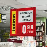 Kampanya Panosu Dikey A4/2 Çift Taraflı Kırmızı