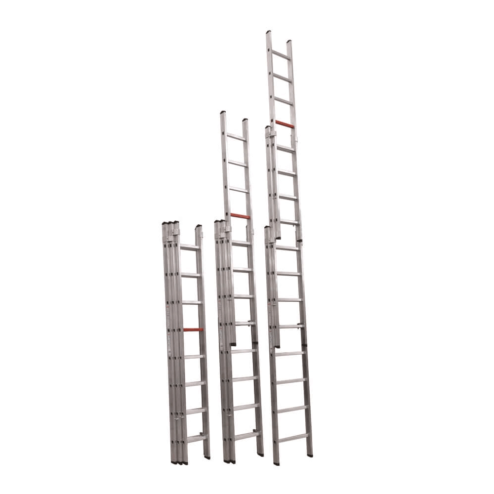 Üç Parçalı Sürgülü Alüminyum Merdiven 3x6 Basamaklı