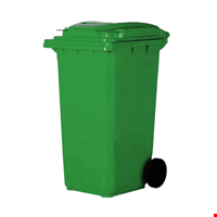 Tekerlekli Plastik Çöp Kutusu Tip1 120 Lt Yeşil