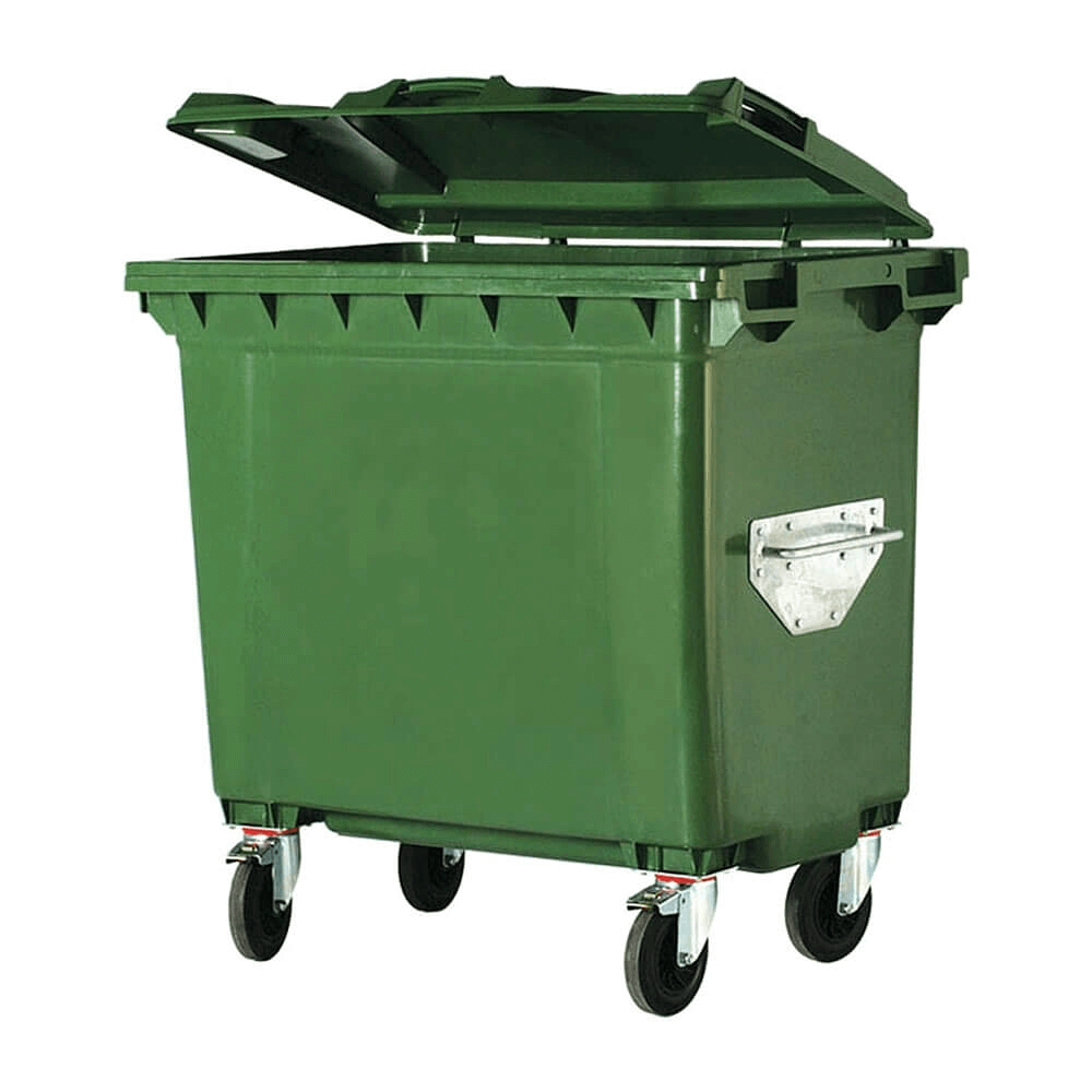 Tekerlekli Plastik Çöp Konteyneri Tip 3 - 660 lt  Yeşil