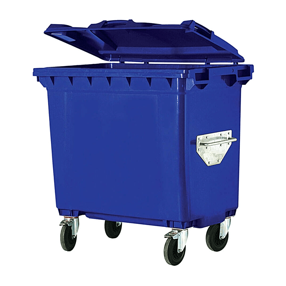 Tekerlekli Plastik Çöp Konteyneri Tip 3 - 660 lt  Mavi