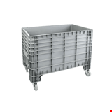 Tekerlekli Büyük Plastik Kasa 80x120 cm - 300 Kg. Gri