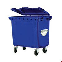 Tekerlekli  Plastik Çöp Konteynerı Tip 3 770 lt. Mavi