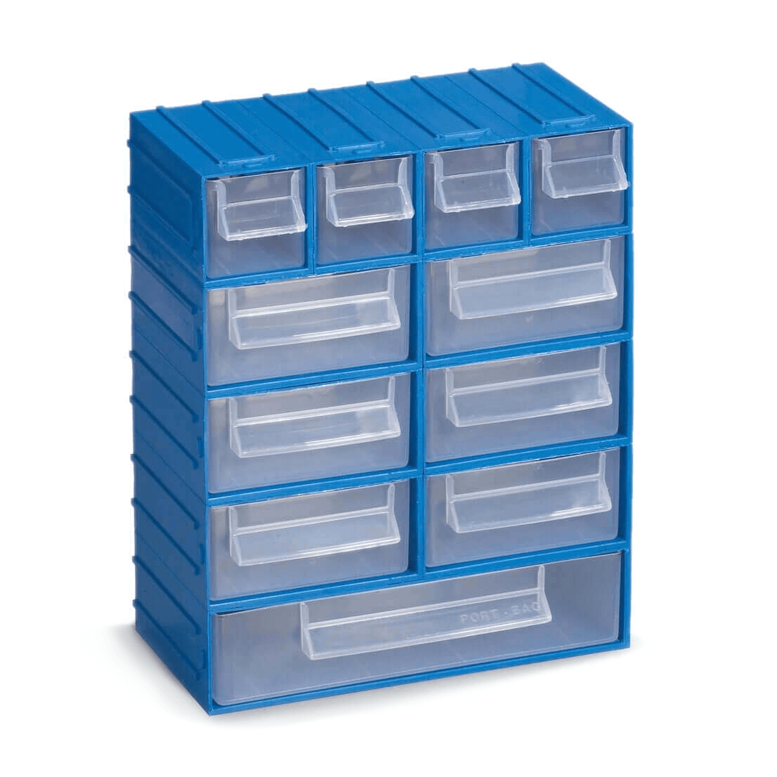 Plastik Çekmeceli Kutu PH01 - 28x12x22,5 cm Mavi