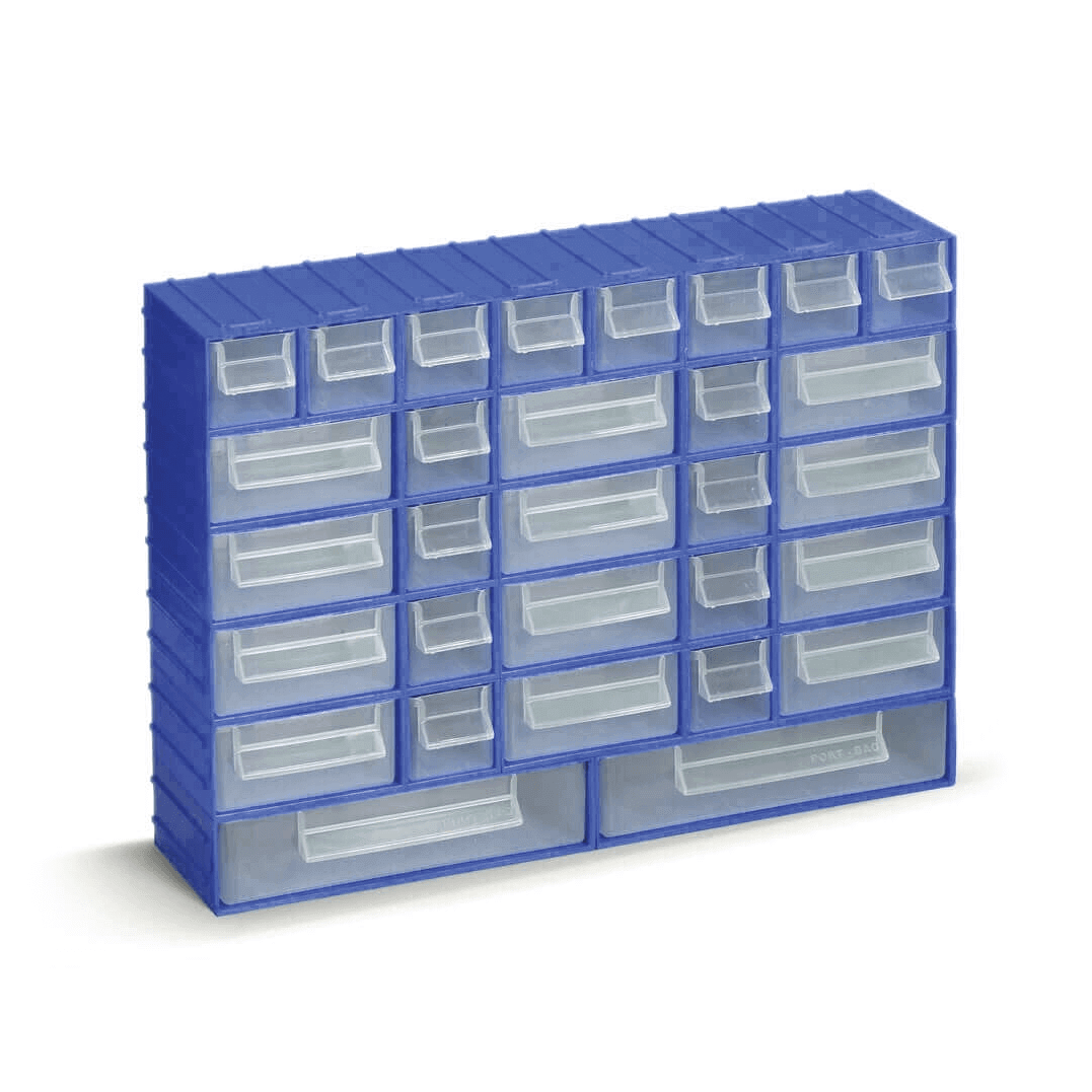 Plastik Çekmeceli Kutu PH02 - 33,5x12x45 cm Mavi