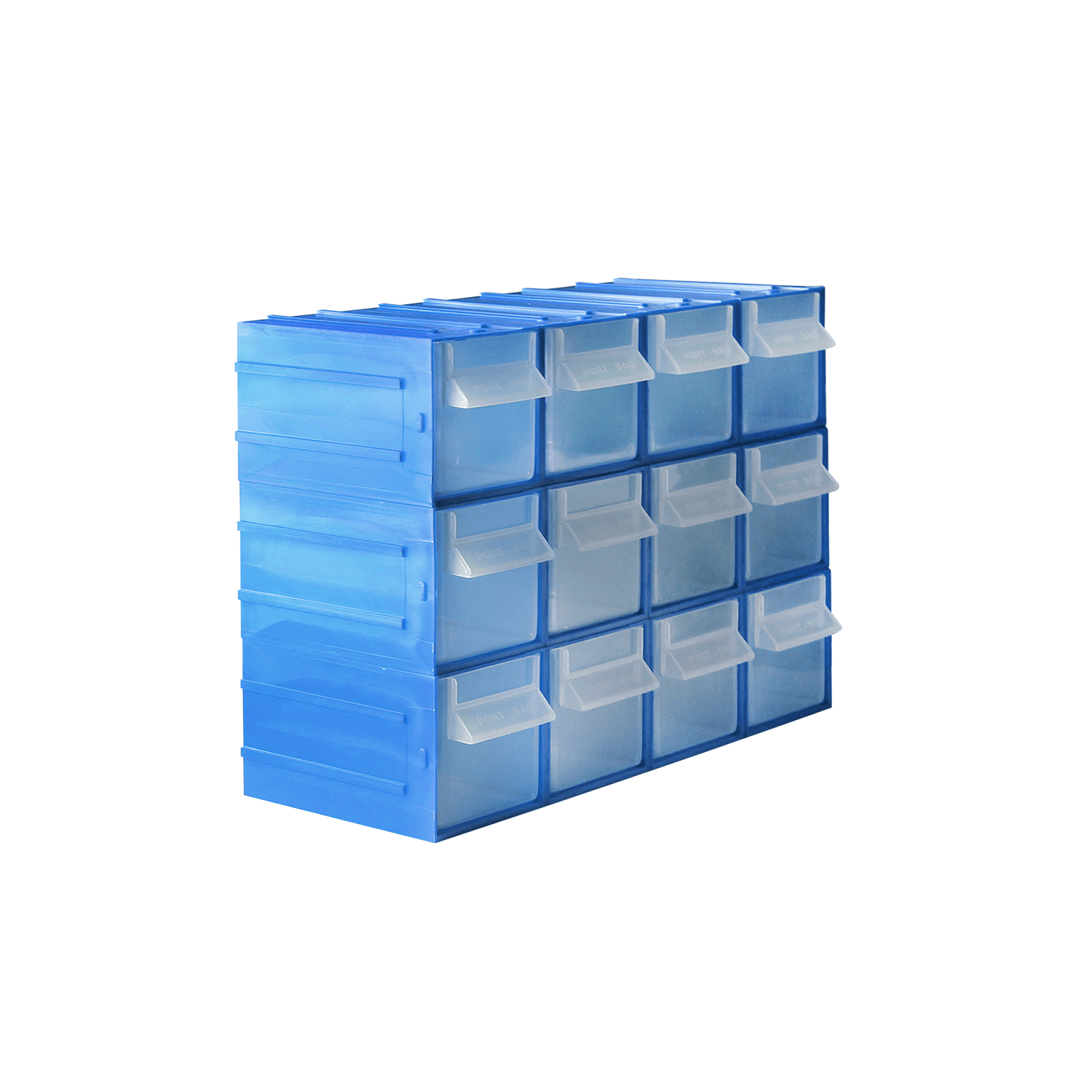 Plastik Çekmeceli Kutu Ph03 - 22,5x14x34 cm  Mavi