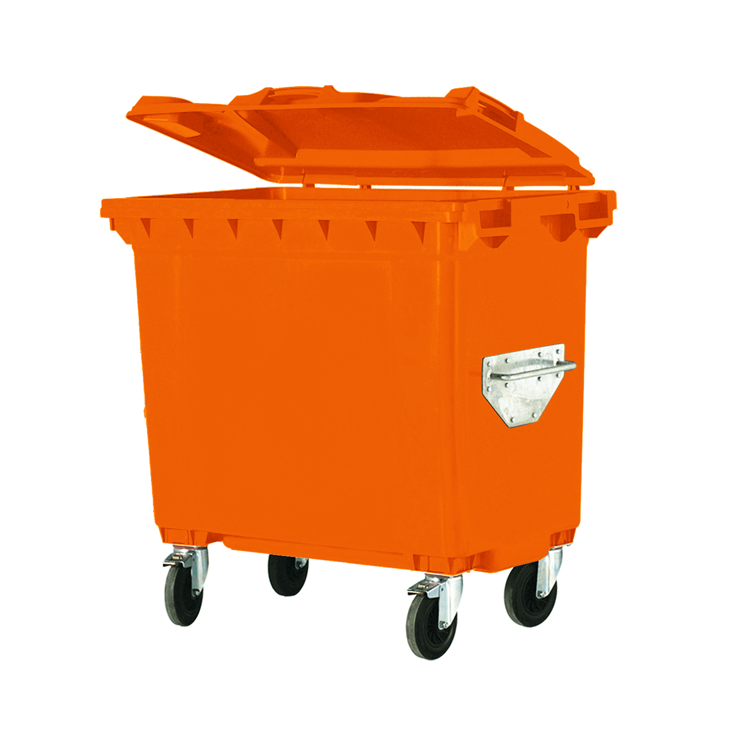Tekerlekli  Plastik Çöp Konteynerı Tip 3 - 770 Lt. Turuncu