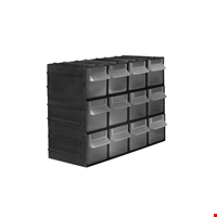 Plastik Çekmeceli Kutu Ph03 - 22,5x14x34 cm Siyah