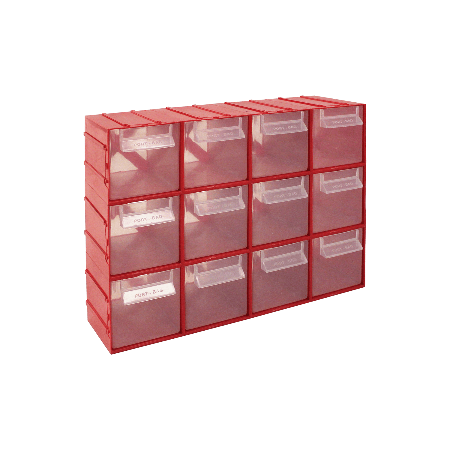 Plastik Çekmeceli Kutu Ph05 - 33,9x14x45 cm Kırmızı
