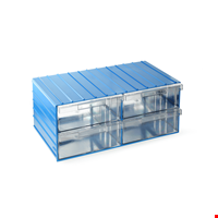 Plastik Çekmeceli Kutu E02 16x20,4x37 cm, Mavi