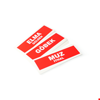 Manav Etiketi Yazı Takımı Maxi 30x21 cm 30'lu Paket Kırmızı